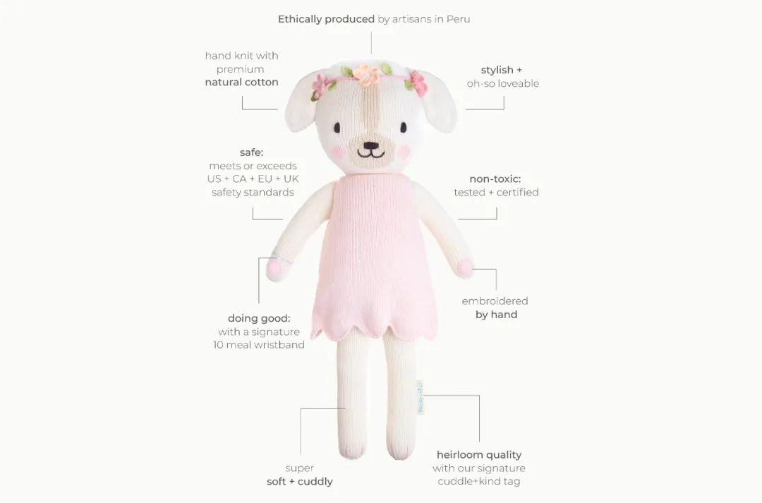 小众玩偶品牌分析，Cuddle＋Kind如何用公益与商业连接全球千万儿童？