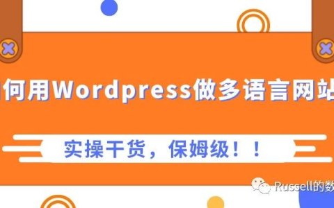 如何利用Wordpress做多语言网站，实操干货！！（保姆级教程）
