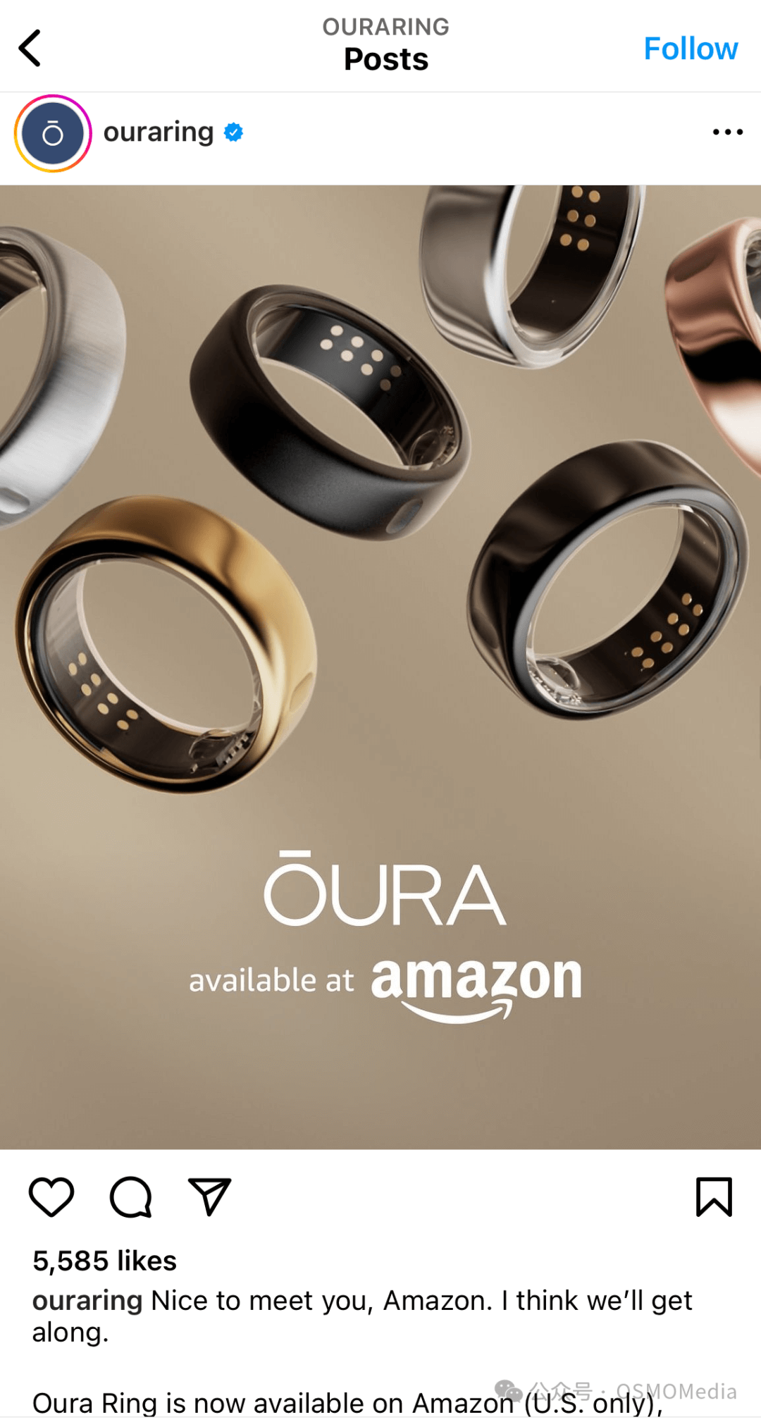 风靡欧美健康达人圈的智能型戒指Oura Ring