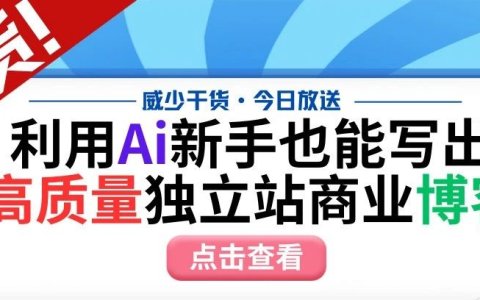 【全网最全】利用Ai新手也能写出高质量独立站博客