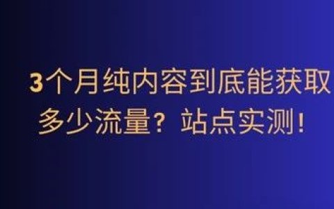 SEO精讲：3个月纯内容到底能获取多少流量？站点实测！