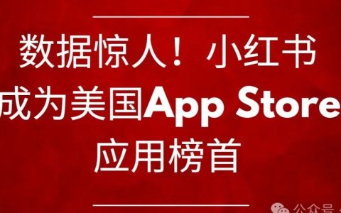 数据惊人！ 小红书下载量暴涨，成为美国App Store应用榜首