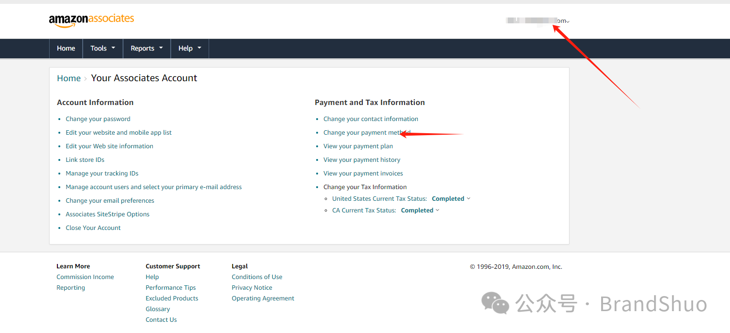 亚马逊联盟账户如何提现？