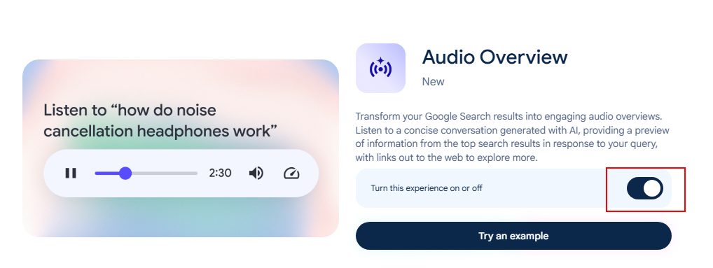 谷歌 Audio Overview 小网站流量的新打击