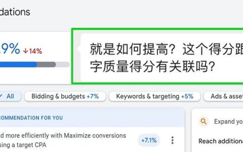 如何提高Google广告的优化得分?