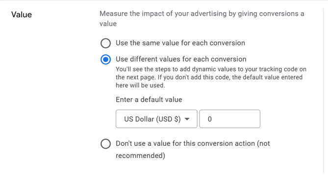 Google Ads的转化追踪怎么设置？要设置动态值吗？