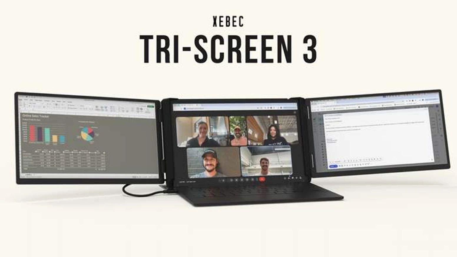 Xebec Tri-Screen 3: Instantly Add Two Monitors To Any Laptop by Xebec —  Kickstarter