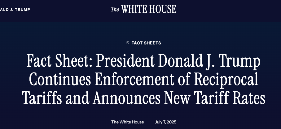 重磅！特朗普公布新一批关税协议，最高50%!