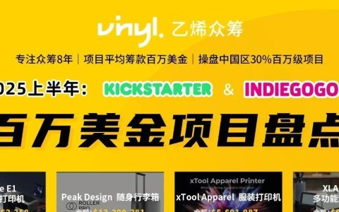 2025年上半年海外众筹Kickstarter&Indiegogo百万美金项目盘点