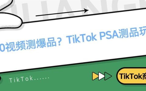 0视频出爆品？TikTok PSA测品玩法！