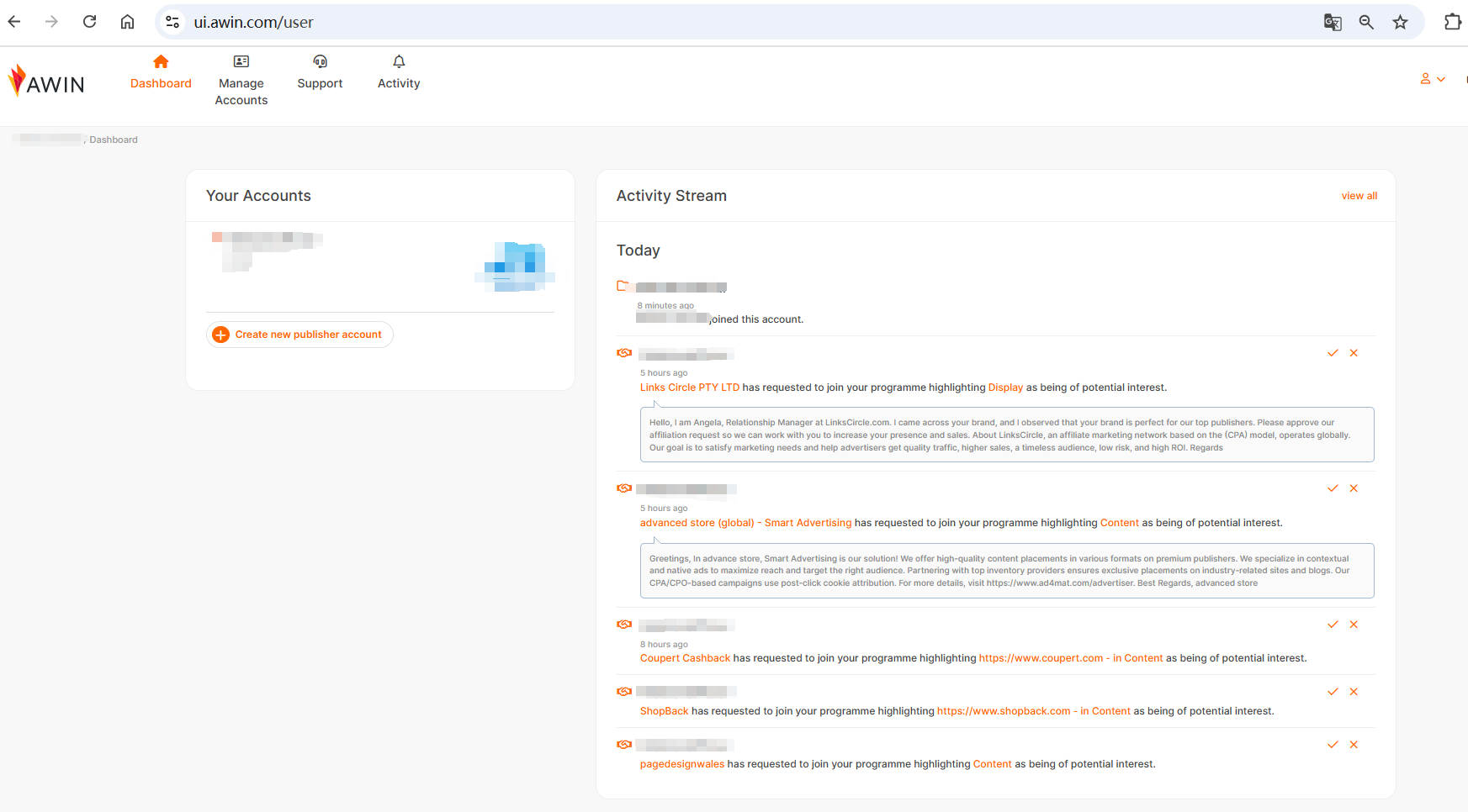 联盟平台ShareASale迁移到联盟平台Awin的实践笔记-商家体验版本