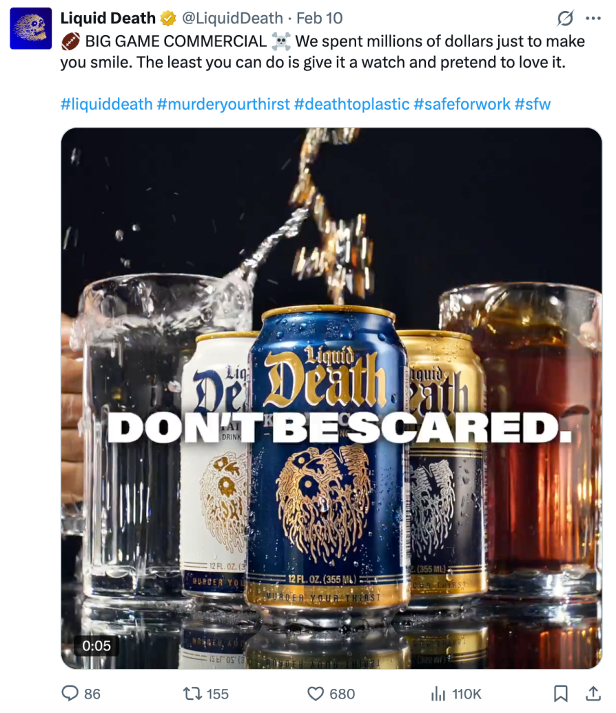 “网红水”是怎样练成的？从Liquid Death看品牌如何走出“舒适区”