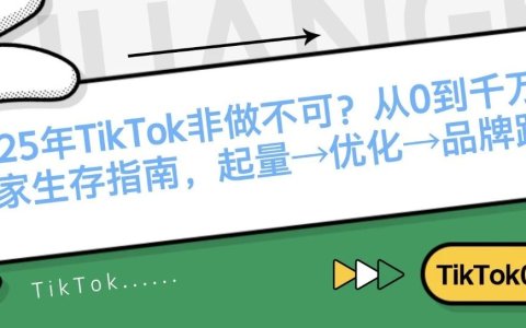 2025年TikTok非做不可？从0到千万GMV的商家生存指南，起量→优化→品牌路径！