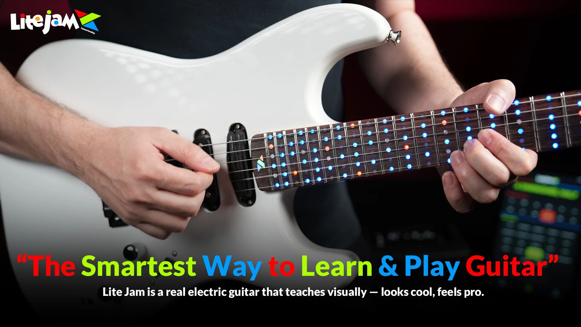Smart Guitar with RGB Fretboard Learn & Perform Visually