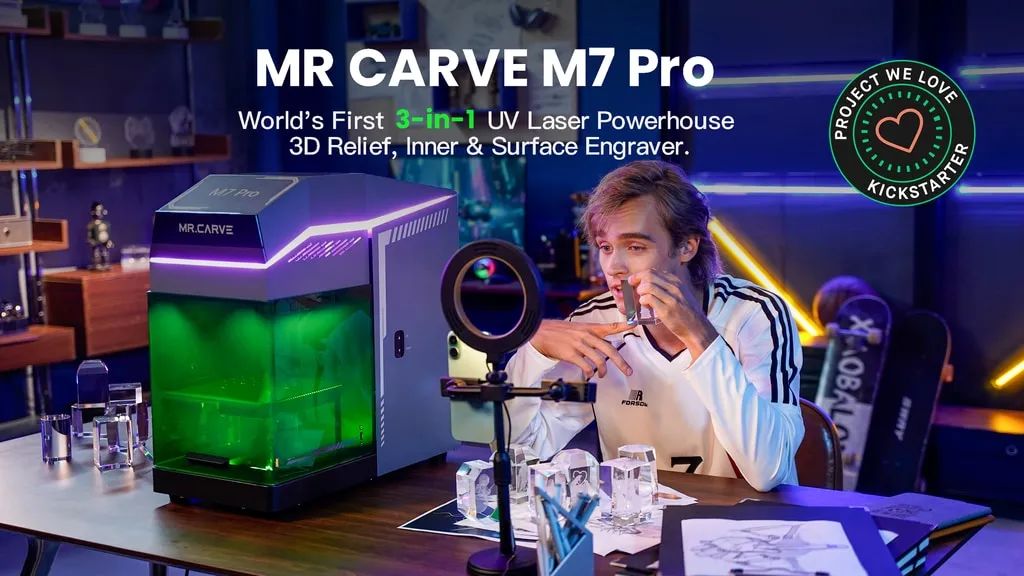 M7 Pro: A 3D Relief-Inner-Flat UV Laser Engraving Powerhouse by Mr Carve —  Kickstarter