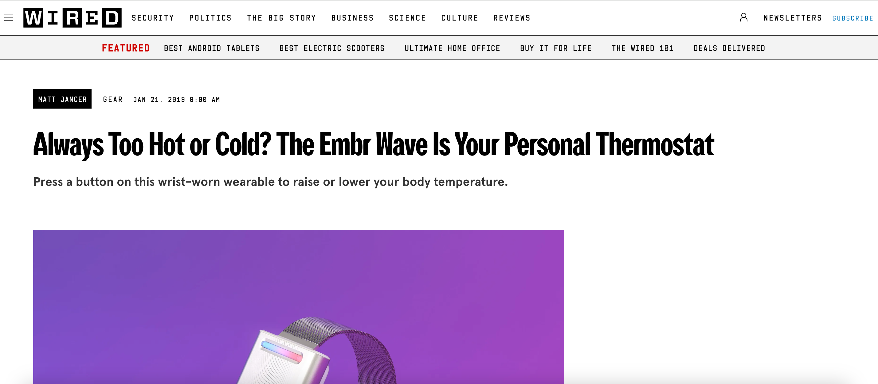 一块手环居然是可以让人冬暖夏凉的“移动空调”？