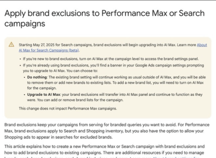 谷歌广告更新资讯 #1