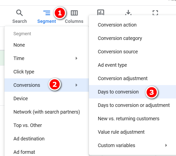 在Google Ads中，点击和转化并不总是发生在同一天