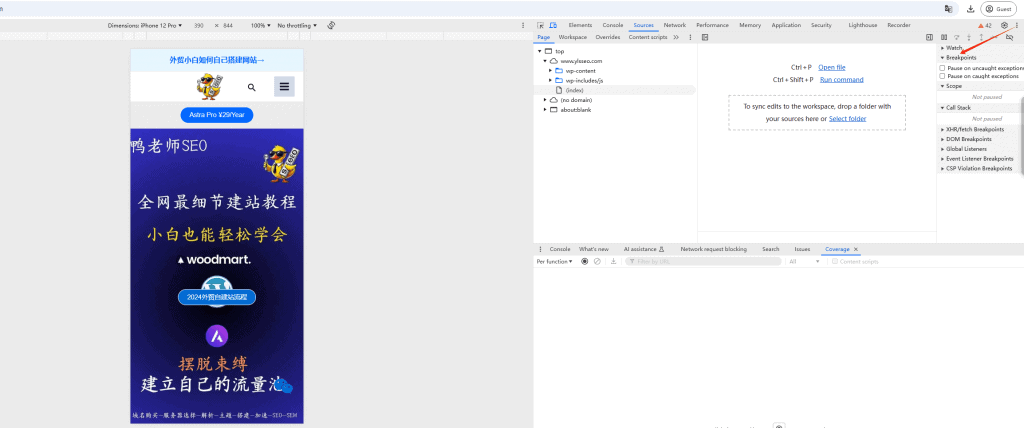 谷歌浏览器开发者工具