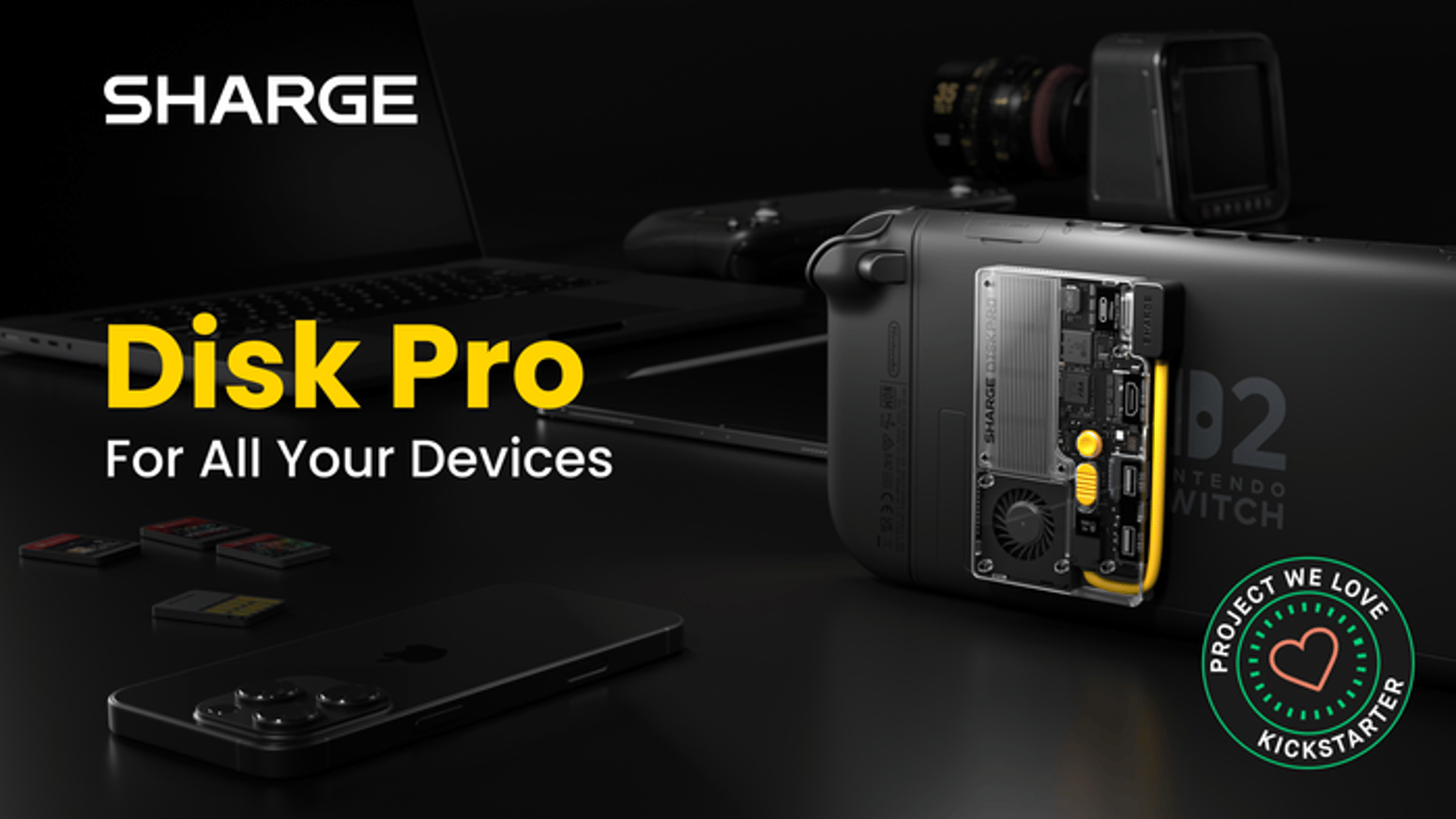 Disk Pro: The 1 st Active Cooling PSSD with Multi-port Hub. by Sharge Tech  — Kickstarter