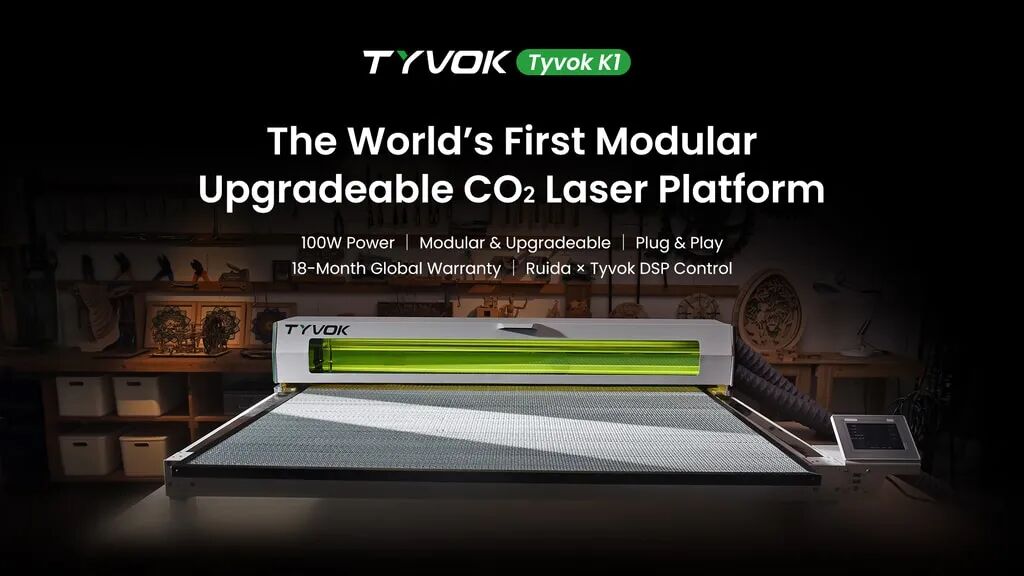 Tyvok K1: The First Compact 100W Modular CO₂ Laser Engraver by Tyvok —  Kickstarter