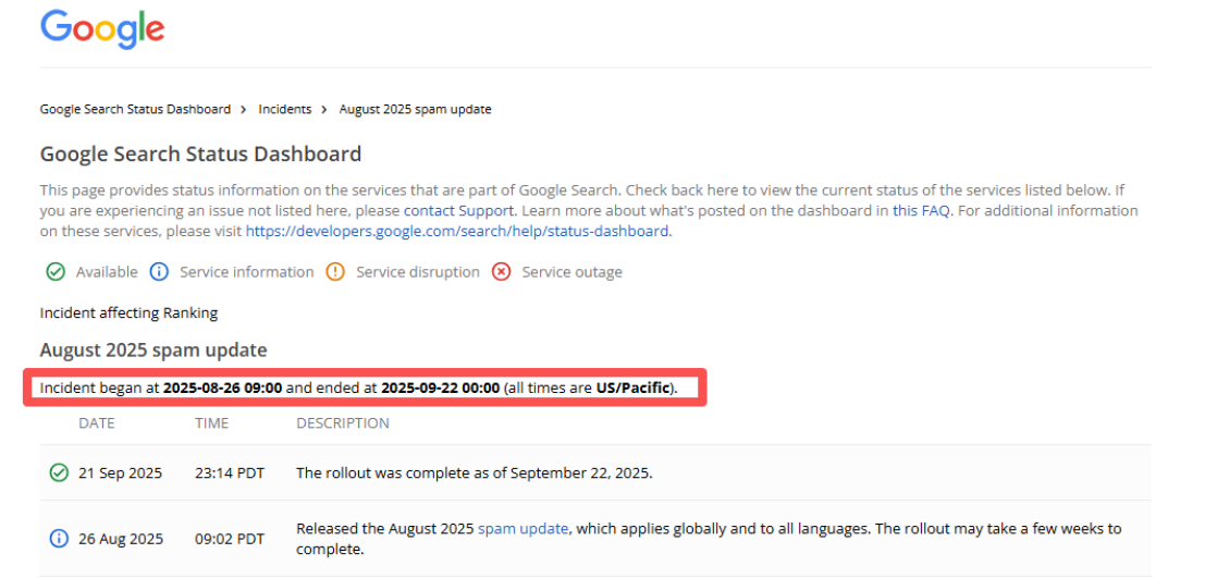 EP.108 | 8月份谷歌 Spam Update 更新结束