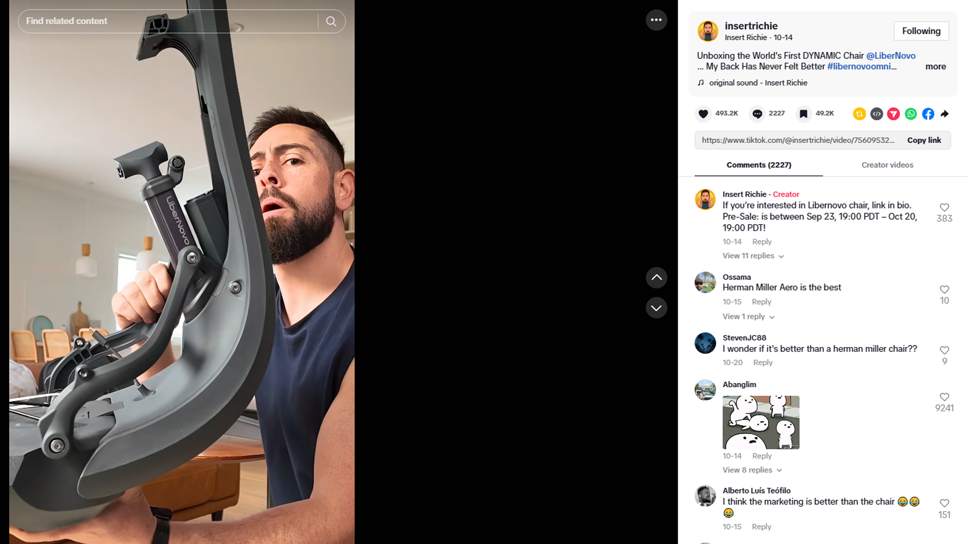 海外红人营销|众筹百万美金！前大疆高管打造“会自己动的椅子”！