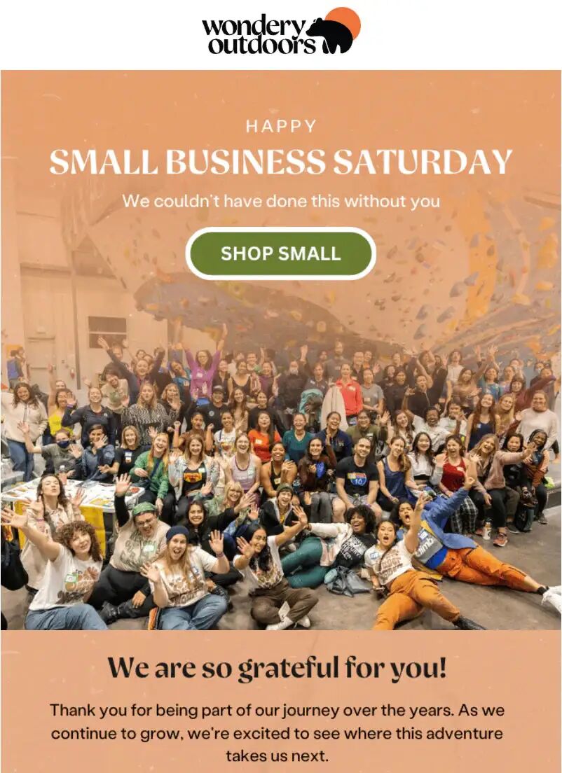 Wondery Outdoors的黑五促销广告