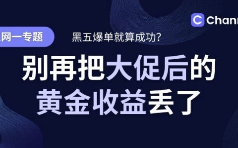 黑五爆单就算成功？别再把大促后的黄金收益丢了