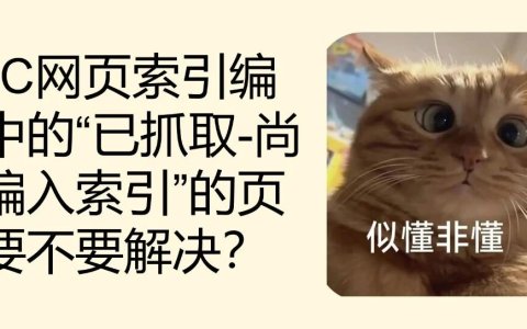 GSC网页索引编制中的“已抓取-尚未编入索引”的页面要不要解决？