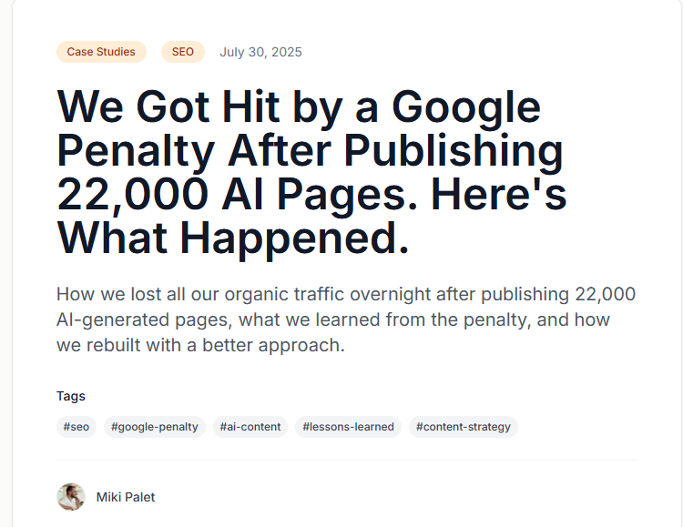 AI 正在批量“杀死”联盟内容站？真相可能比你想的更残酷