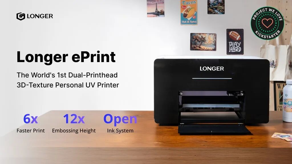Longer ePrint: the World's 1st Dual-head Personal UV Printer by Longer —  Kickstarter