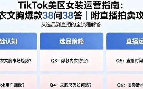 TikTok美区女装怎么做？内衣、文胸爆款，38问38答｜ 【附TikTok美区直播拍卖】
