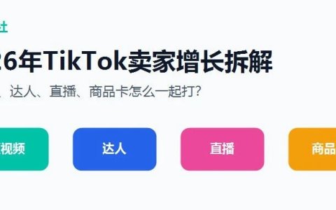 2026年TikTok卖家增长拆解：短视频、达人、直播、商品卡怎么一起打？