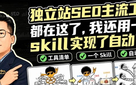 独立站 SEO 主流工具都在这了，我还用一个skill 实现了自动化